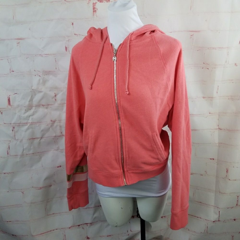 Victoria's  Secret Angels zip hoodie salmon gold